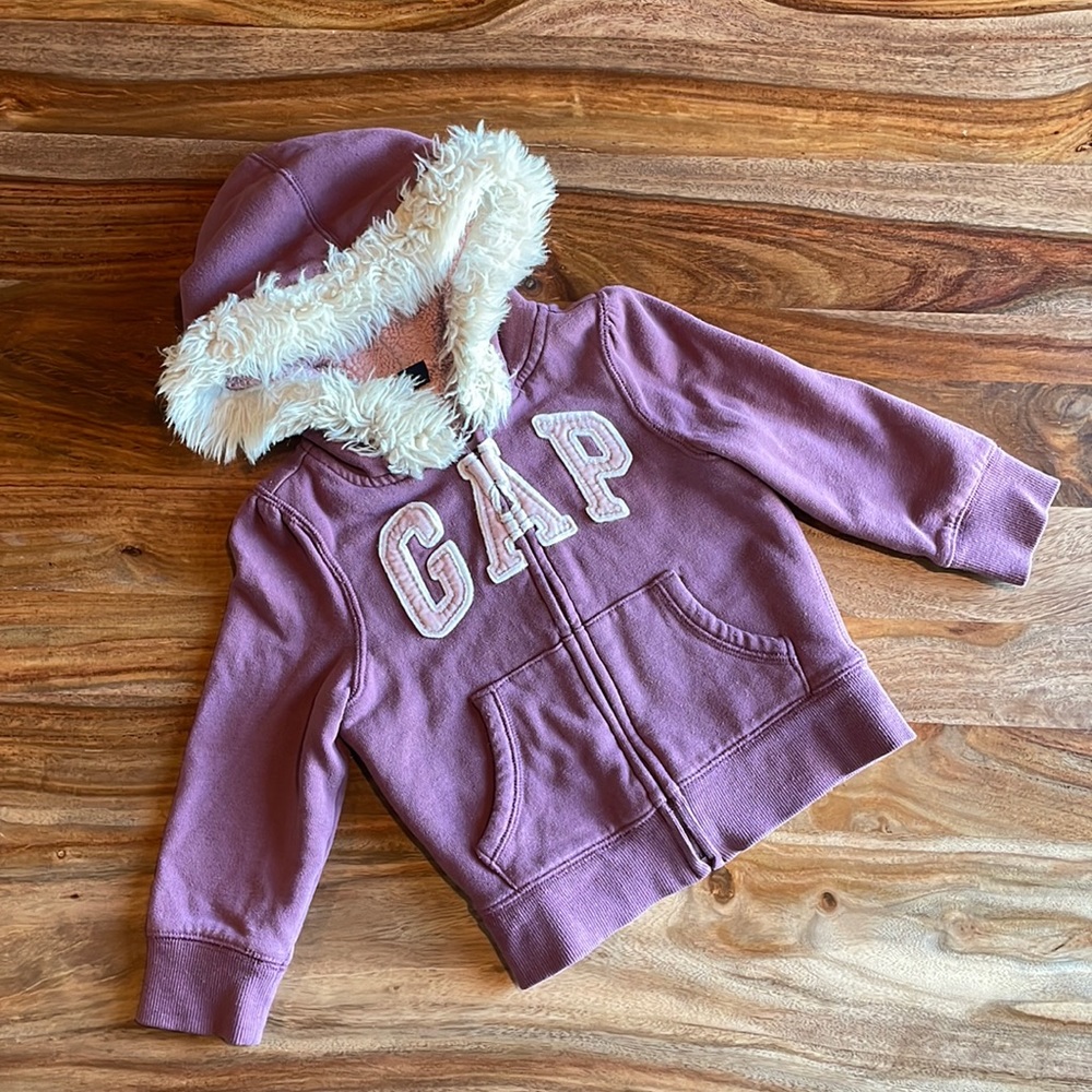 GAP Kids Fuzzy Lined Sweatshirt 2T